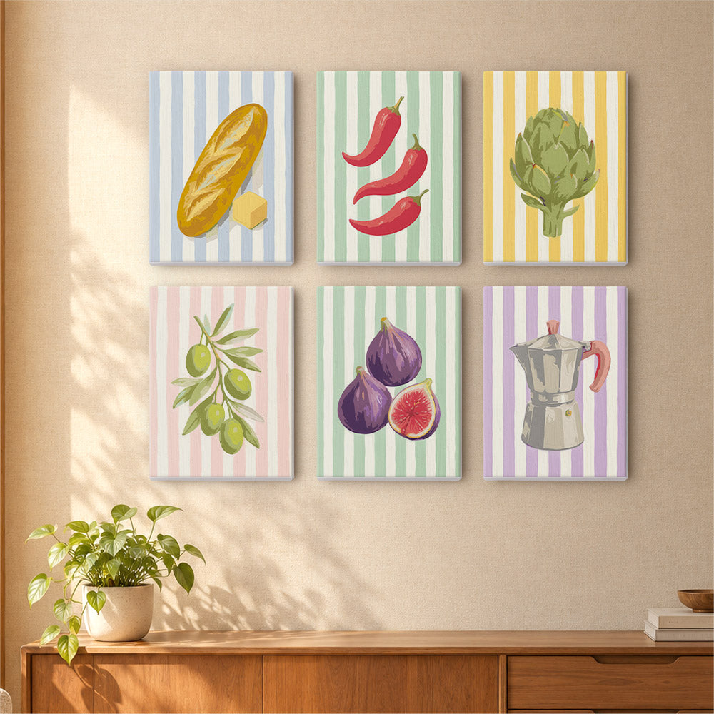 Mediterranean Kitchen Icons mini paint by numbers – image 16