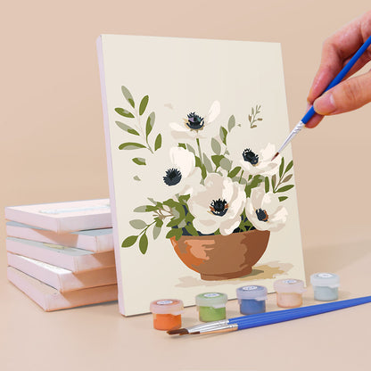 Soft Floral Vase mini paint by numbers – image 3