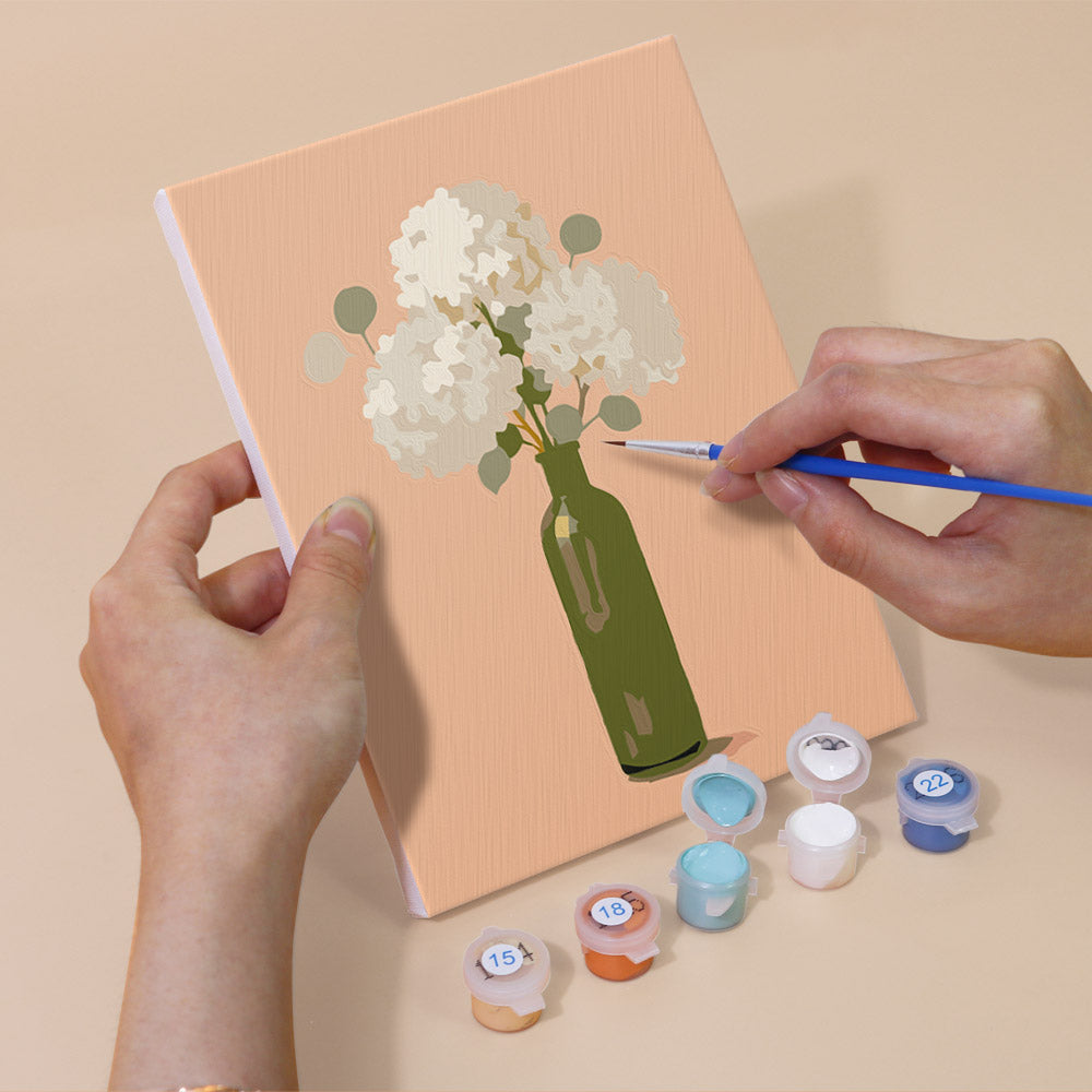 Soft Floral Vase mini paint by numbers – image 5