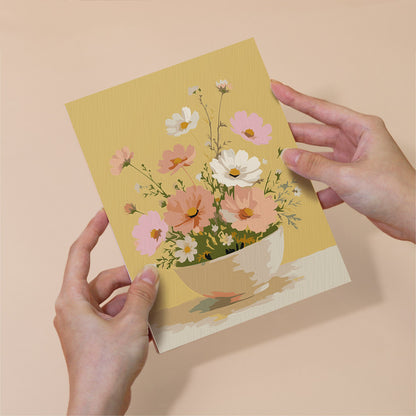 Soft Floral Vase mini paint by numbers – image 6