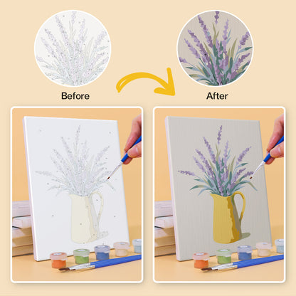 Soft Floral Vase mini paint by numbers – image 10