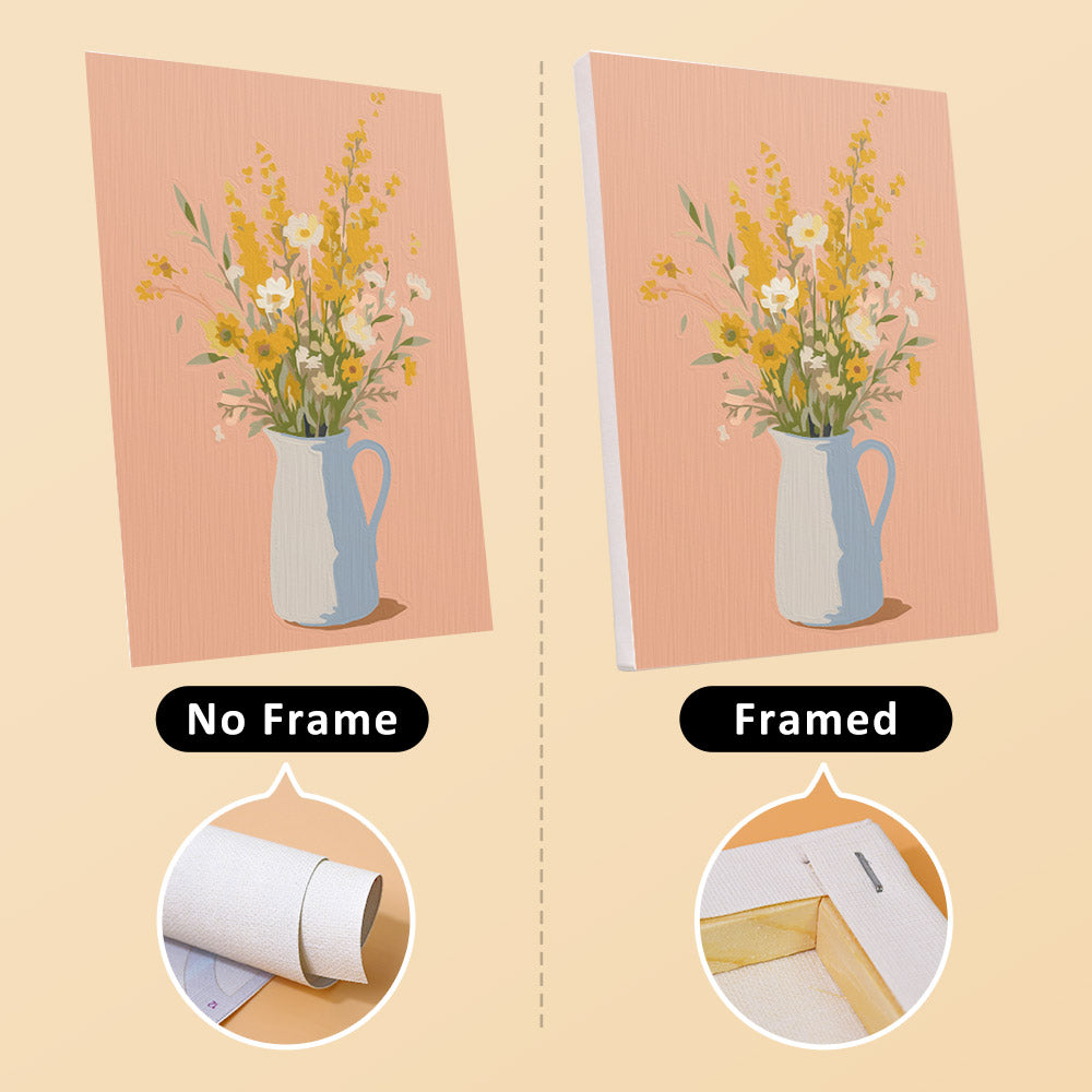 Soft Floral Vase mini paint by numbers – image 13