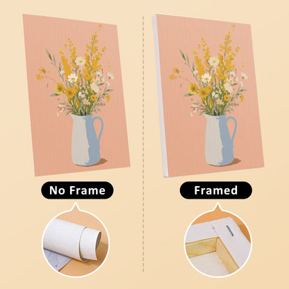 Soft Floral Vase mini paint by numbers – image 13