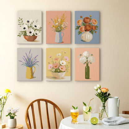 Soft Floral Vase mini paint by numbers – image 14