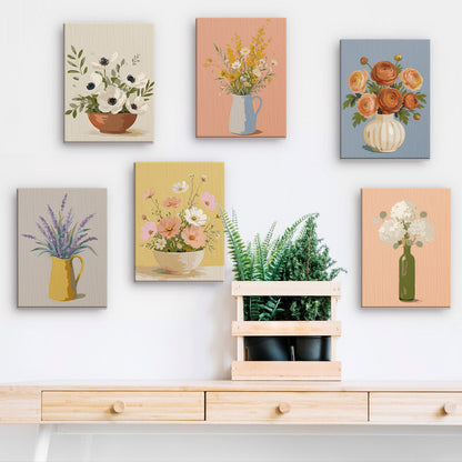 Soft Floral Vase mini paint by numbers – image 15