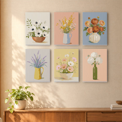 Soft Floral Vase mini paint by numbers – image 16