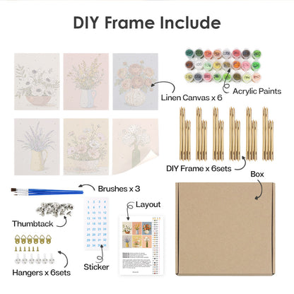 Soft Floral Vase mini paint by numbers – image 18