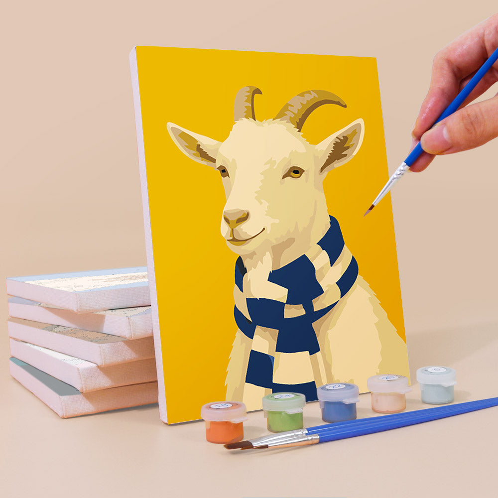 Charming Animal Fashion Portraits mini paint by numbers – image 3