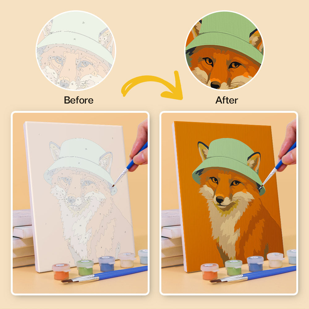 Charming Animal Fashion Portraits mini paint by numbers – image 10