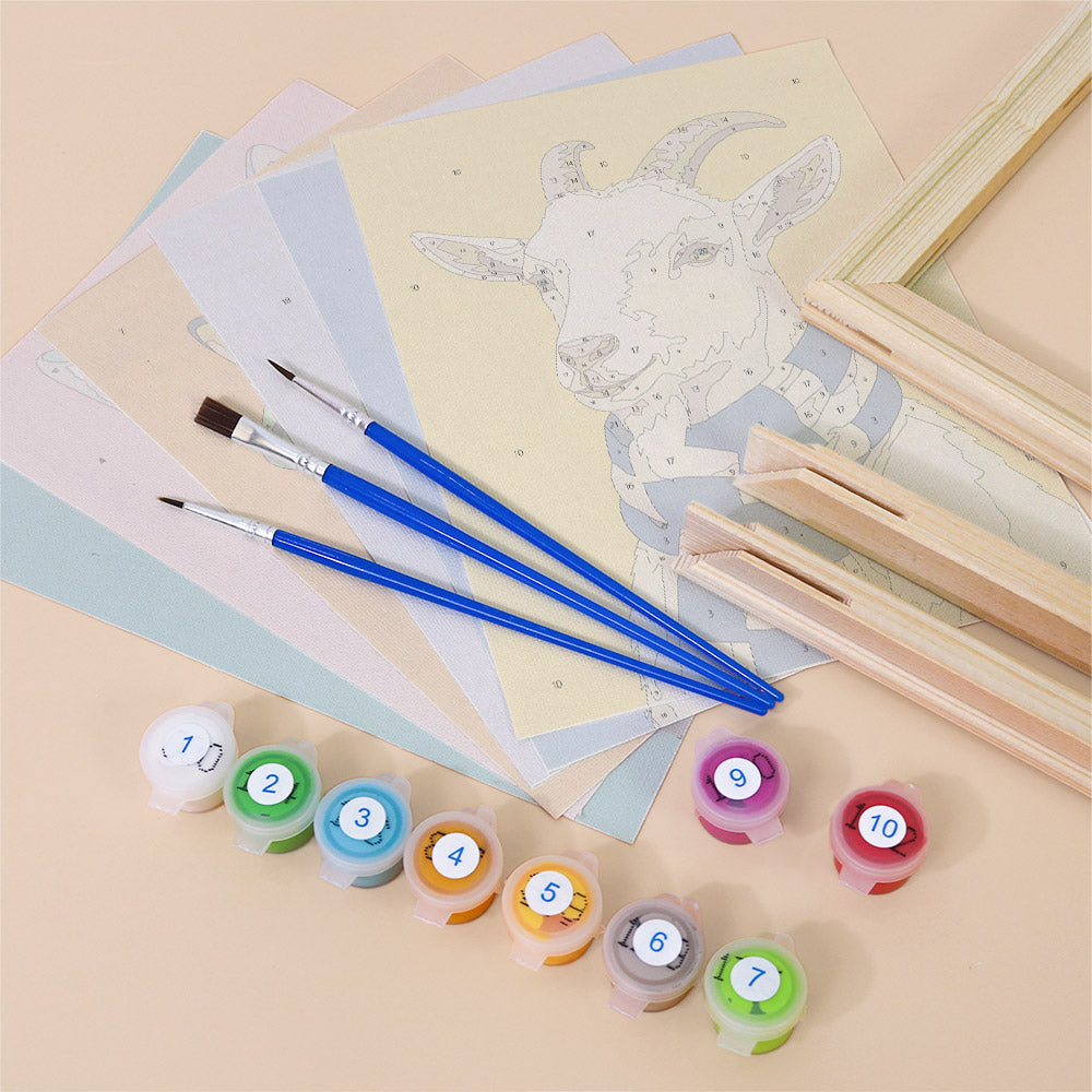 Charming Animal Fashion Portraits mini paint by numbers – image 11