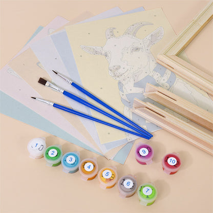 Charming Animal Fashion Portraits mini paint by numbers – image 11
