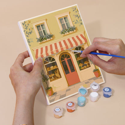 Pastel European Storefronts mini paint by numbers – image 5