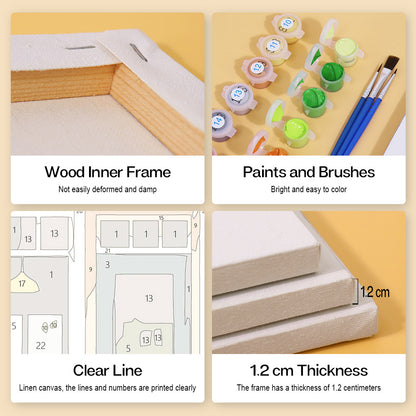 Pastel European Storefronts mini paint by numbers – image 9