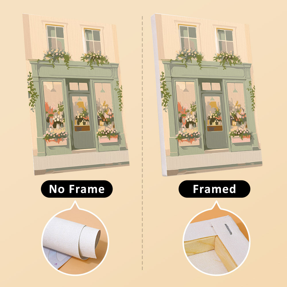 Pastel European Storefronts mini paint by numbers – image 13