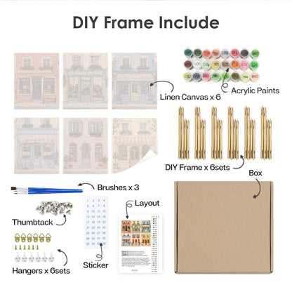 Pastel European Storefronts mini paint by numbers – image 18