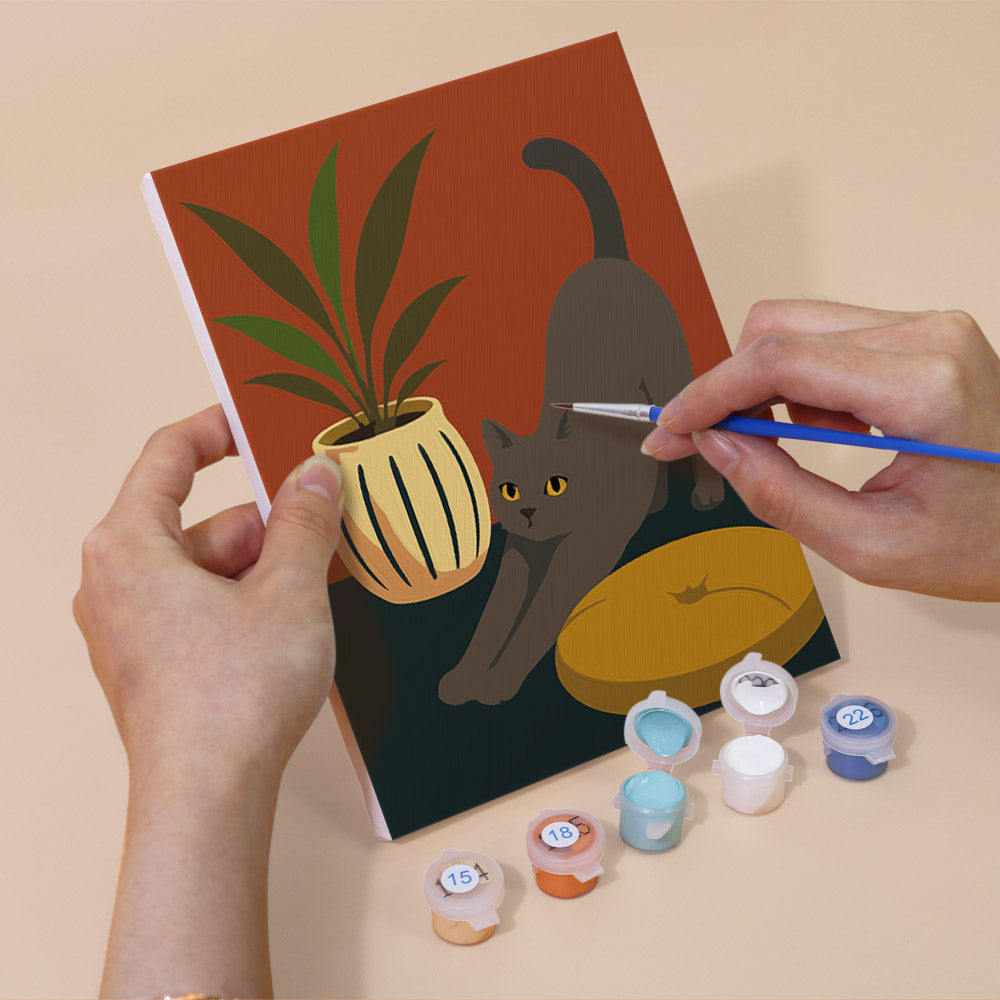 Mid Century Cats at Home mini paint by numbers – image 5