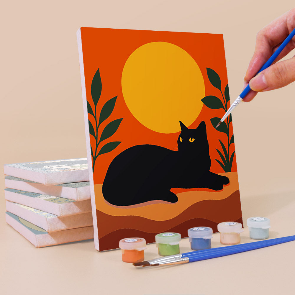 Decorative Cat Portraits mini paint by numbers – image 3