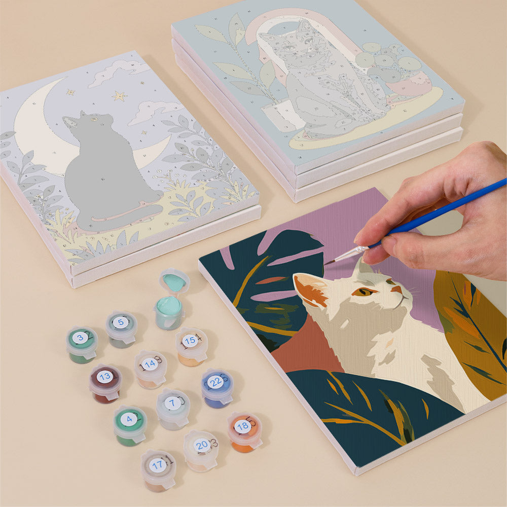 Decorative Cat Portraits mini paint by numbers – image 4
