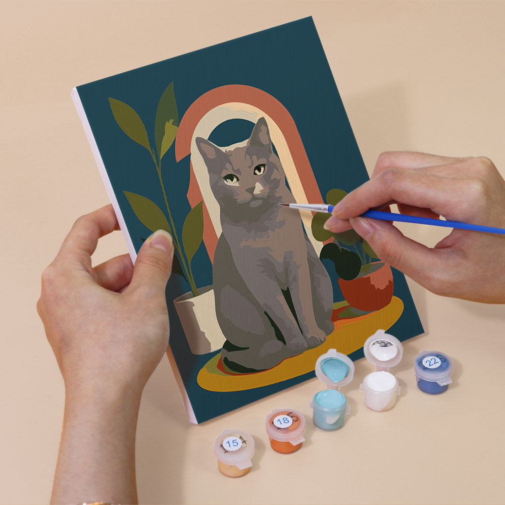 Decorative Cat Portraits mini paint by numbers – image 5