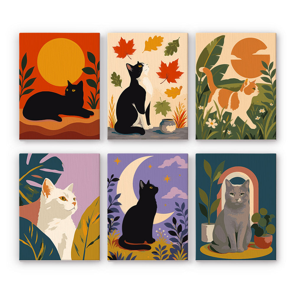 Decorative Cat Portraits mini paint by numbers – image 7