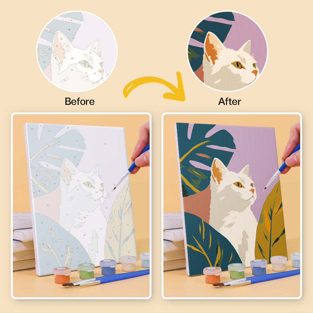 Decorative Cat Portraits mini paint by numbers – image 10