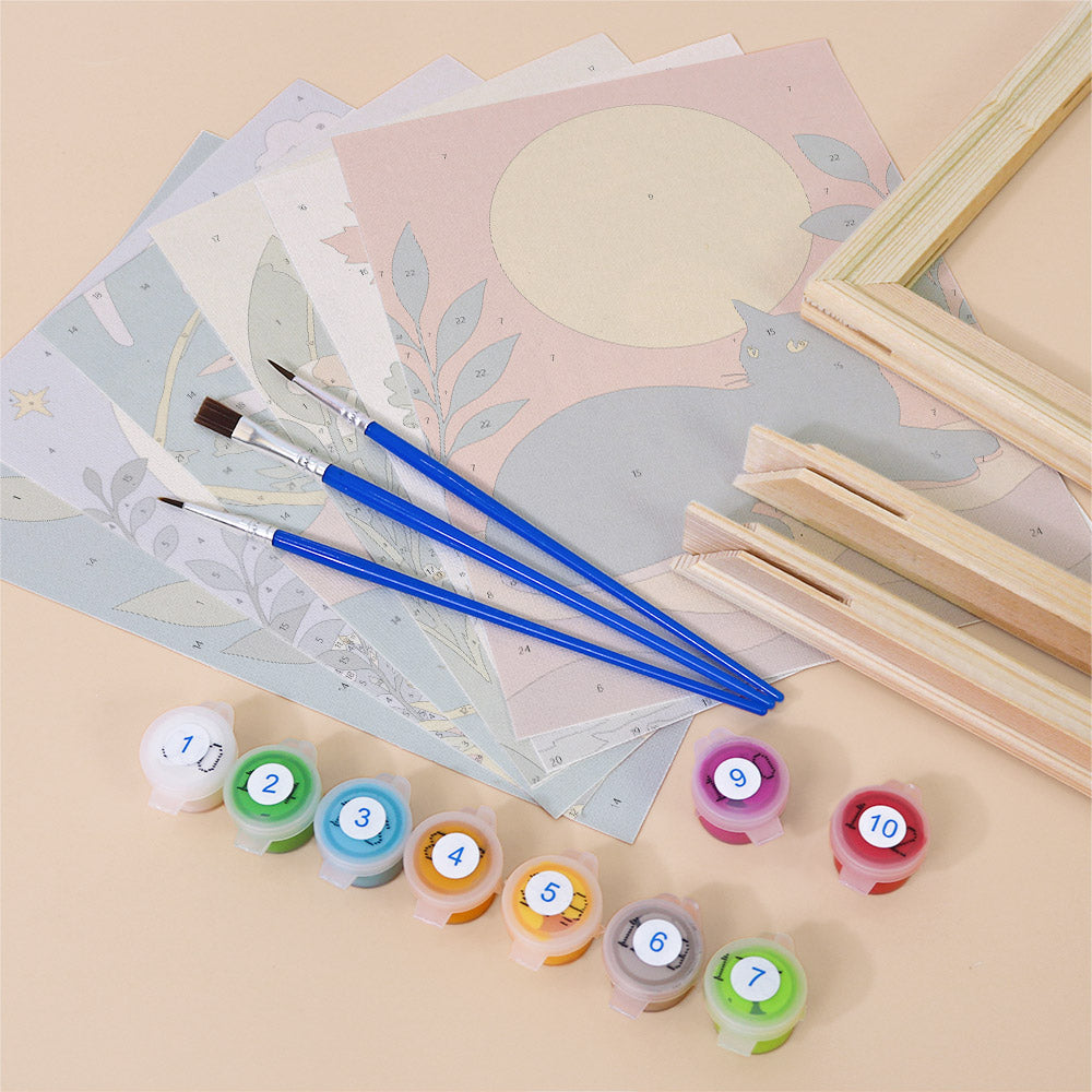 Decorative Cat Portraits mini paint by numbers – image 11