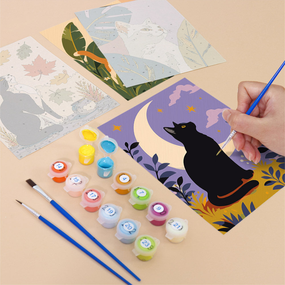 Decorative Cat Portraits mini paint by numbers – image 12