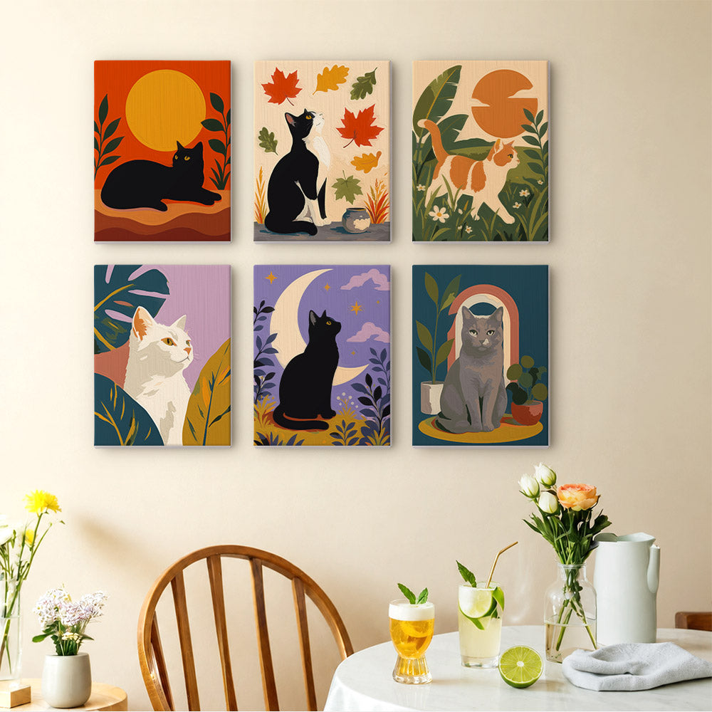 Decorative Cat Portraits mini paint by numbers – image 14