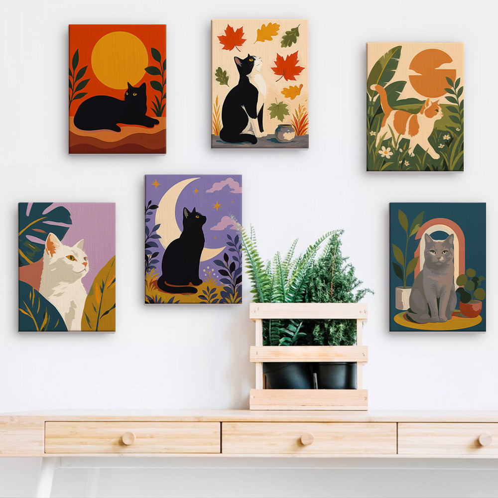 Decorative Cat Portraits mini paint by numbers – image 15