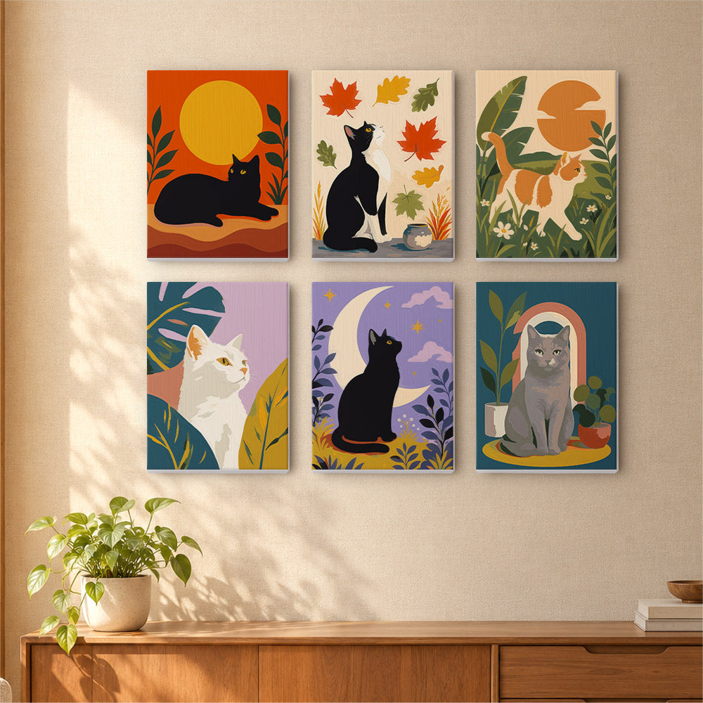 Decorative Cat Portraits mini paint by numbers – image 16