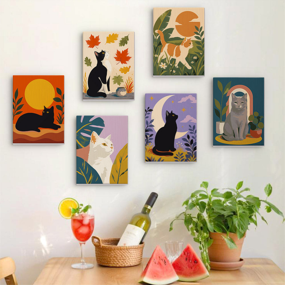 Decorative Cat Portraits mini paint by numbers – image 17