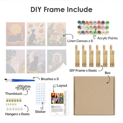 Decorative Cat Portraits mini paint by numbers – image 18