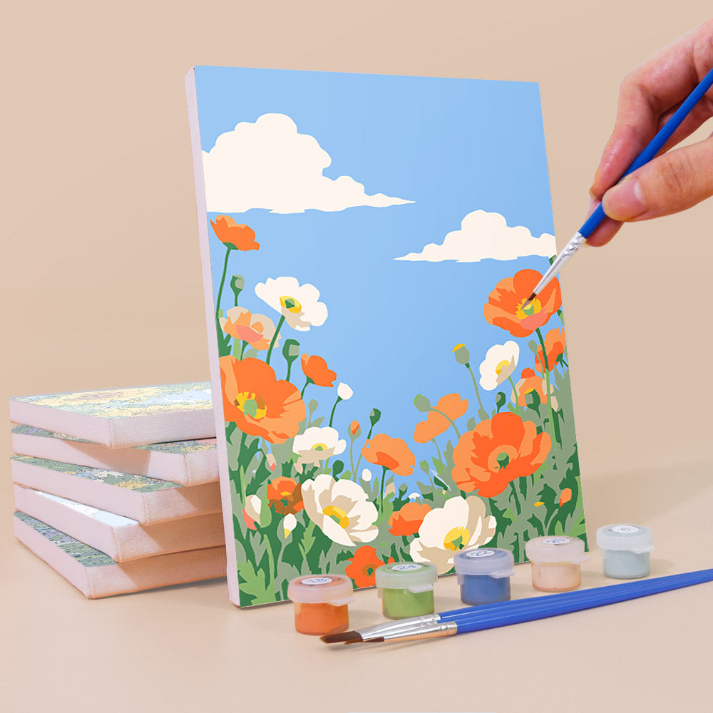 Blue Sky Flower Gardens mini paint by numbers – image 3