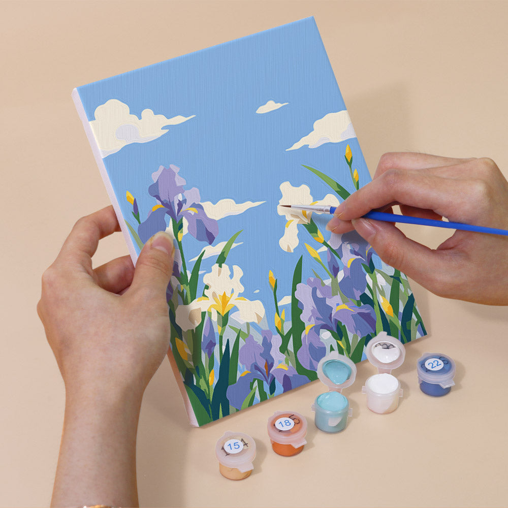 Blue Sky Flower Gardens mini paint by numbers – image 5