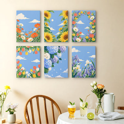 Blue Sky Flower Gardens mini paint by numbers – image 14
