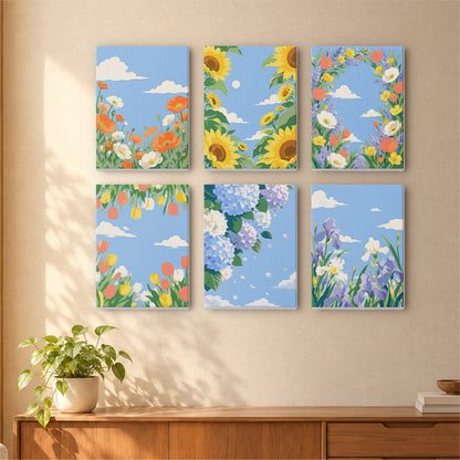 Blue Sky Flower Gardens mini paint by numbers – image 16