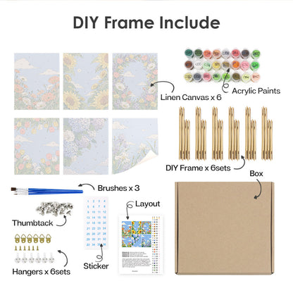 Blue Sky Flower Gardens mini paint by numbers – image 18