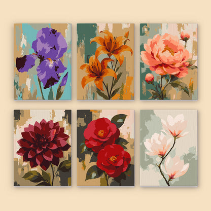 Textured Garden Flowers mini paint by numbers – image 8