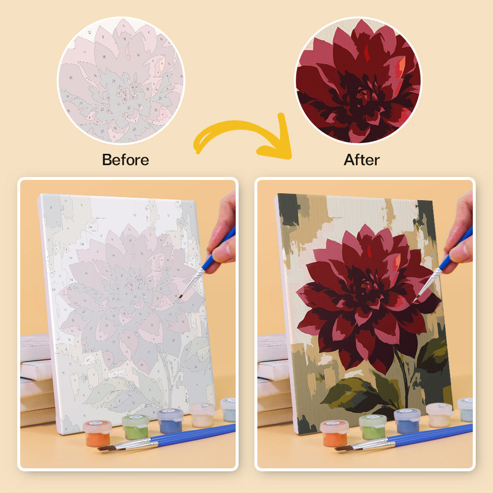 Textured Garden Flowers mini paint by numbers – image 10