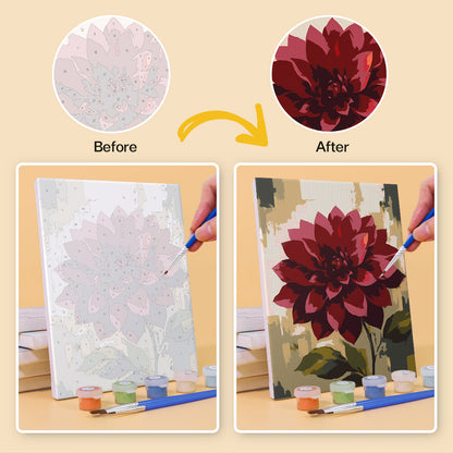Textured Garden Flowers mini paint by numbers – image 10