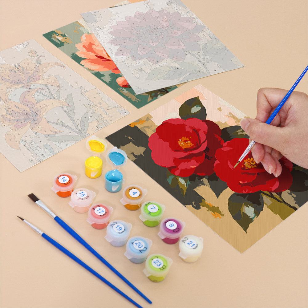 Textured Garden Flowers mini paint by numbers – image 12
