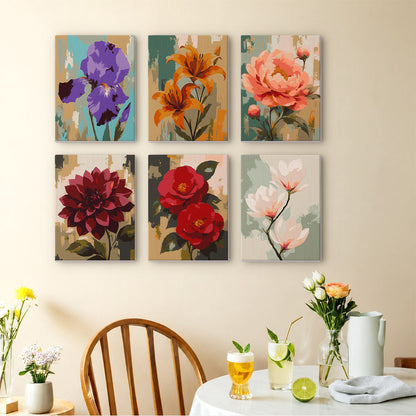 Textured Garden Flowers mini paint by numbers – image 14