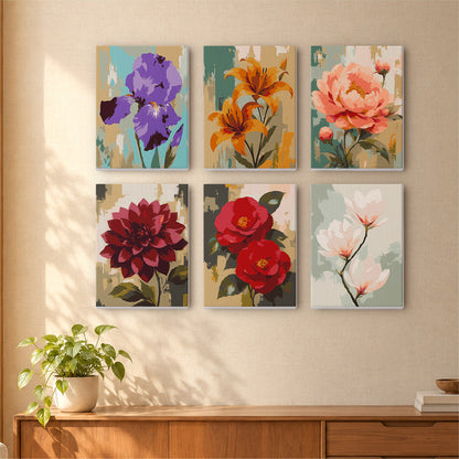 Textured Garden Flowers mini paint by numbers – image 16