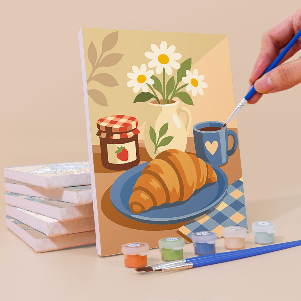 Gingham Table Coffee Mornings mini paint by numbers – image 3