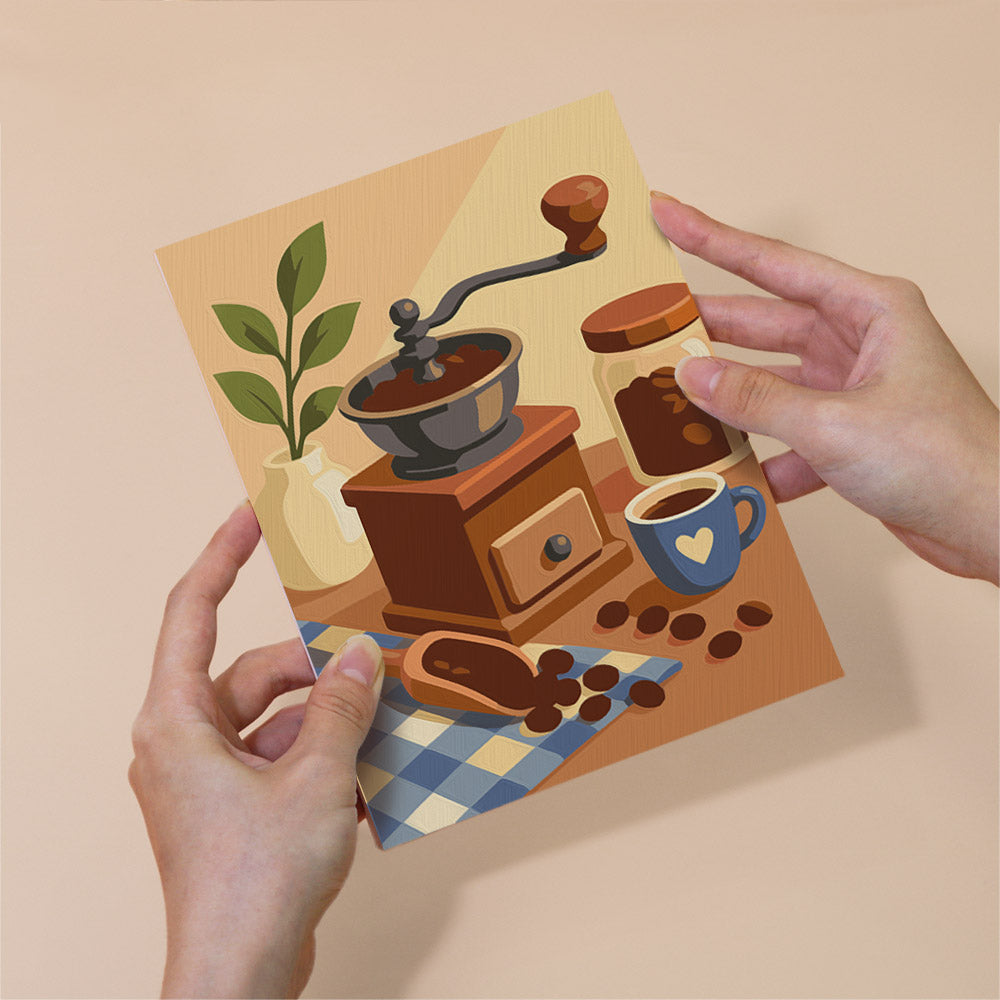 Gingham Table Coffee Mornings mini paint by numbers – image 6