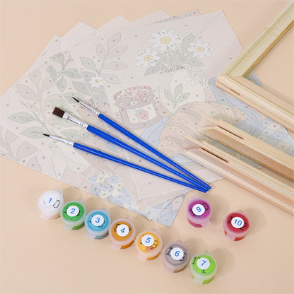 Gingham Table Coffee Mornings mini paint by numbers – image 11