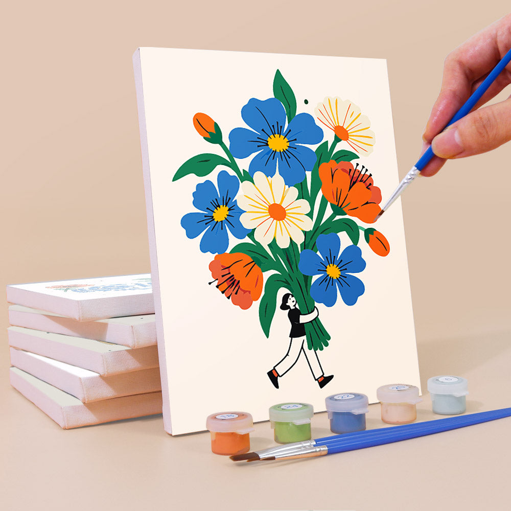 Little People with Big Bouquets mini paint by numbers – image 3