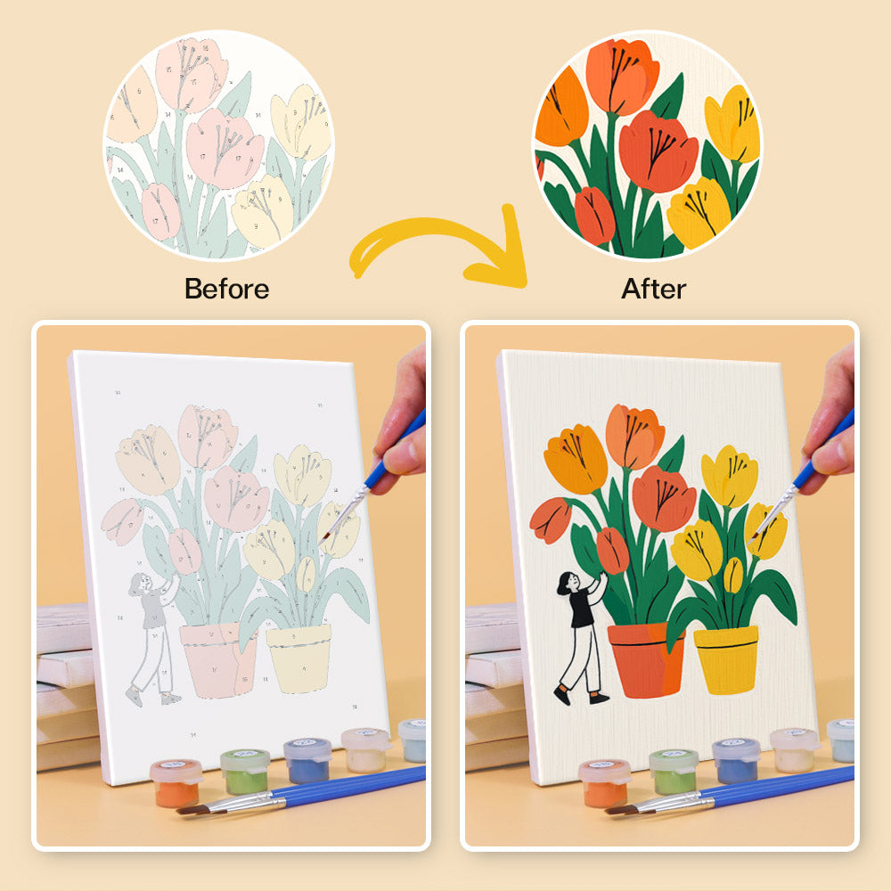 Little People with Big Bouquets mini paint by numbers – image 10