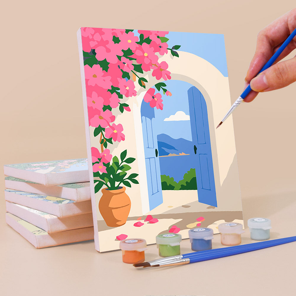 Bougainvillea Arch and Lemon Jug mini paint by numbers – image 3