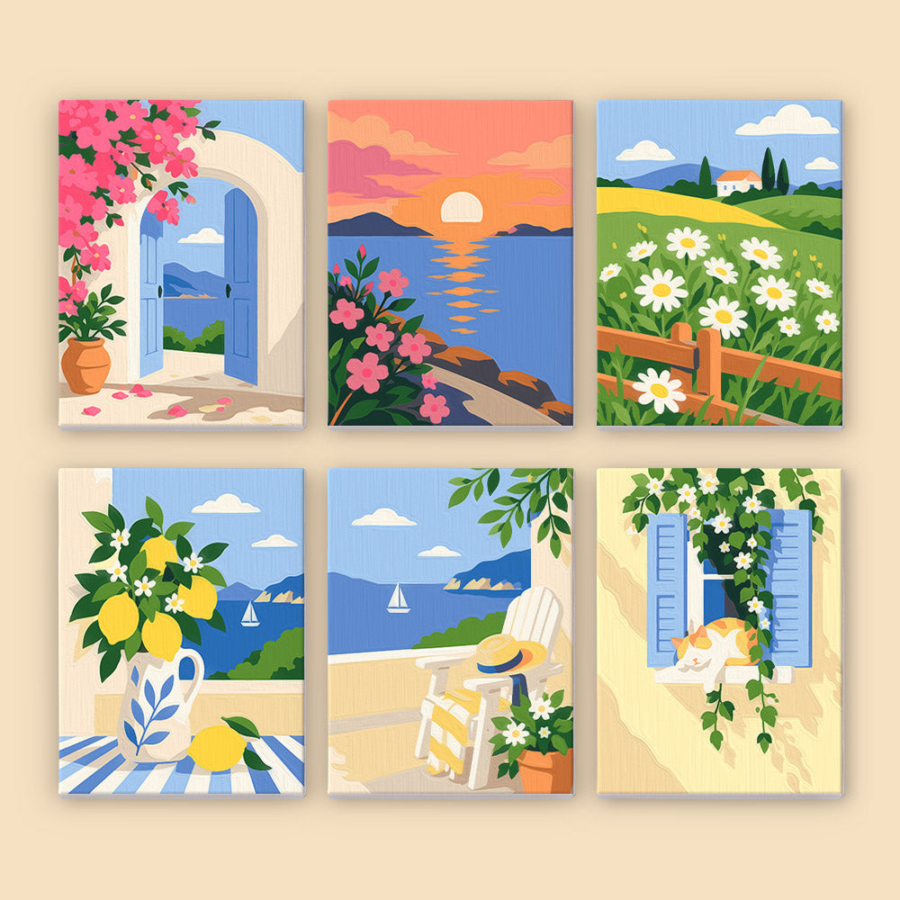 Bougainvillea Arch and Lemon Jug mini paint by numbers – image 8